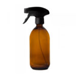 Botella de Vidrio con Pulverizador Ámbar 500ml - Spray Reutilizable