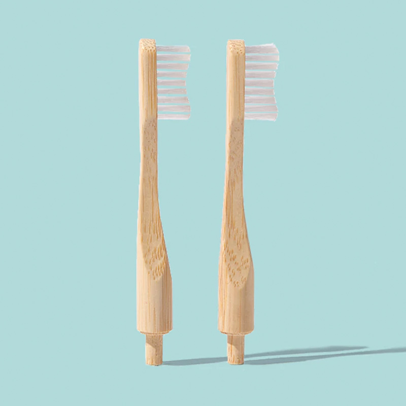 Cepillo de dientes de bambú azul cabezal intercambiable